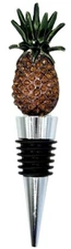 Novelty Barware Sparkly Amber Rhinestones Pineapple Wine Bottle Stopper New