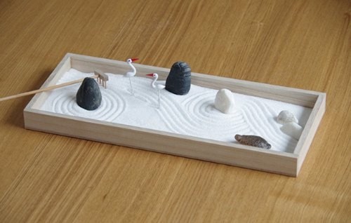 Japanese Mini 枯山水 Karesansui Set Crane And Tortoise Of Kit Wabisabi Ebay