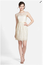 JENNY YOO 'harlow lyon' GILDED LACE DRESS sz 8