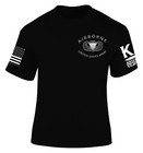 T-shirt Run And Gun Knives Out - Vintage Black - Homme - Coton Blend - Thème Militaire Patriotique