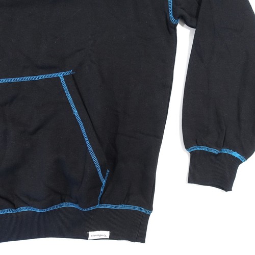 ELEVEN PARIS Negro Azul de Punto Medio Bolsillo Polar Jersey Sudadera Hombre New - Imagen 2 de 8
