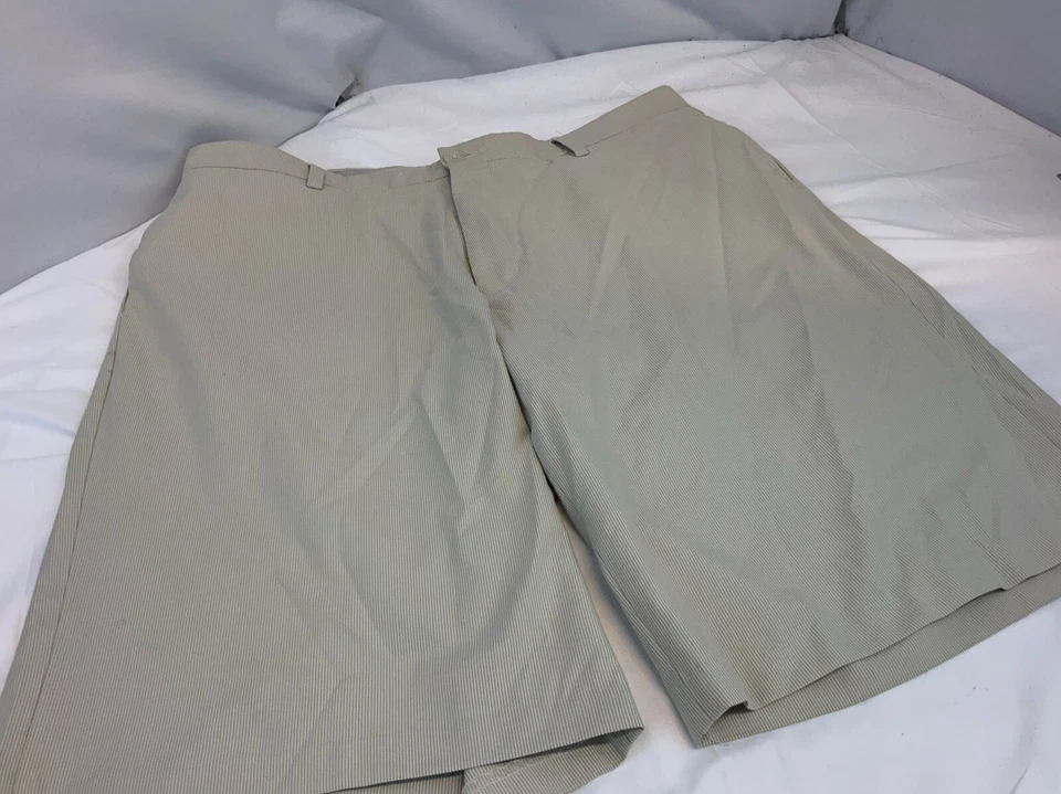 Pantalones Cortos de Golf Ashworth Talla 38 Beige Algodón Pima Poli Frontal Perú Como Nuevos YGI G1-24 Foto 2 de 4