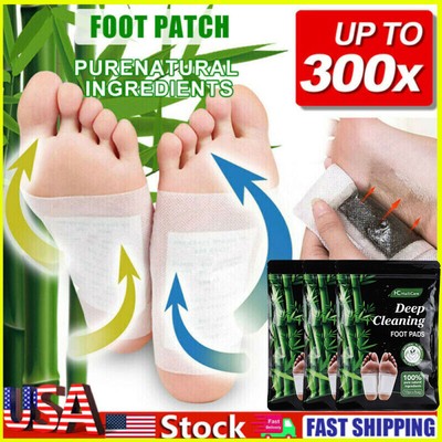 300-10PCS Detox Foot Pads Patch Detoxify Toxins Slim Keeping Fit Improve Sleep