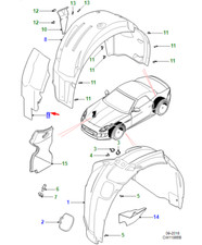 JAGUAR F-TYPE X152 Front Right Wheel Arch Splash Guard	T2R26095 NEW GENUINE