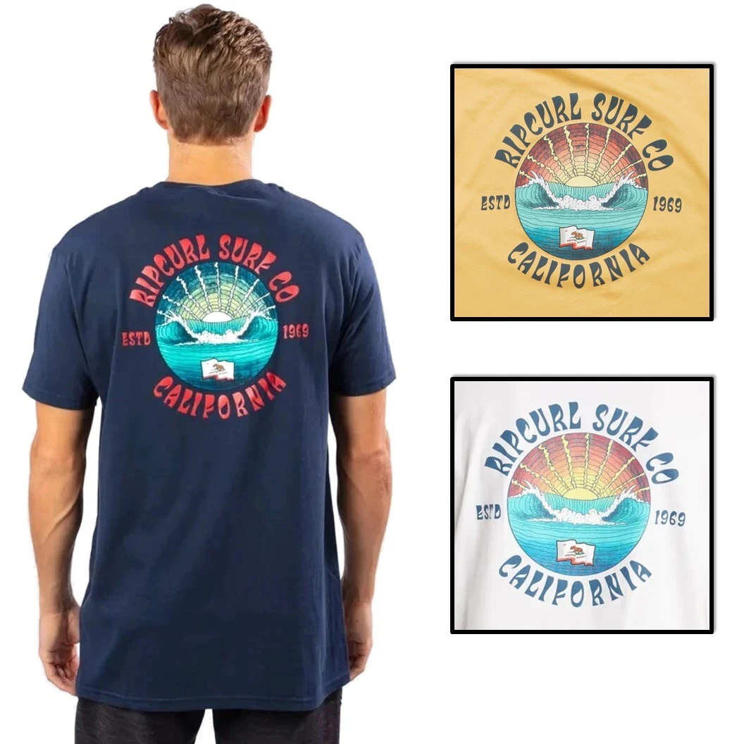 Rip Curl Men s California CA Outside Premium Graphic Tee T Shirt
