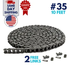 #35 Roller Chain 10 Feet with 2 Connecting Links