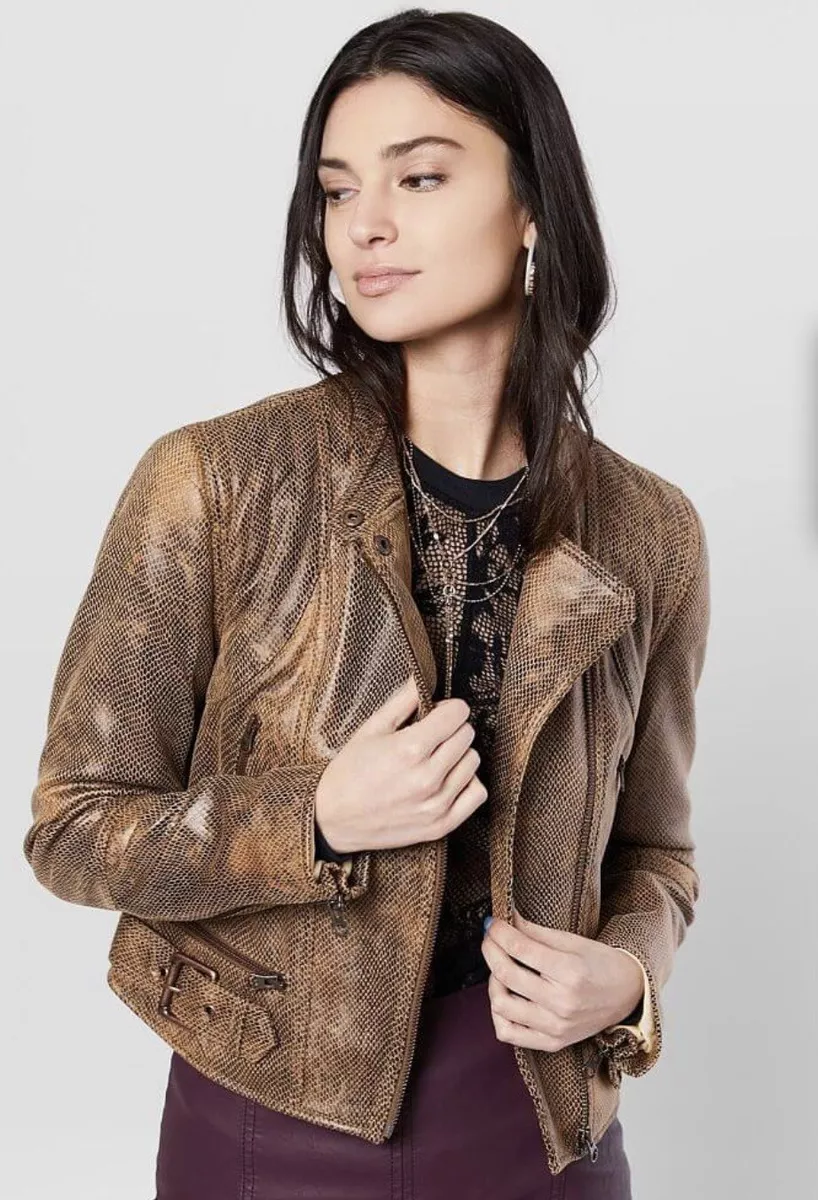 Free people snakeskin best sale jacket