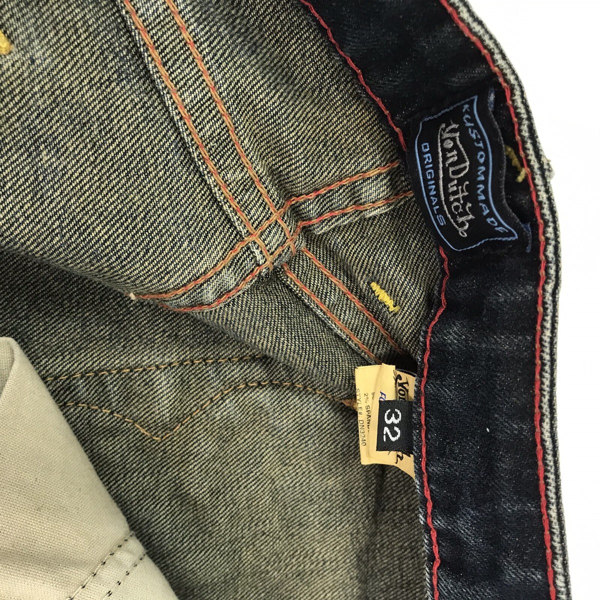 Von Dutch Vtg Jeans Size 32 Denim Flare Low Rise Dark Washed 