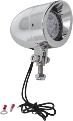 Show Chrome Motorcycle Mini Driving Light Aluminum LED 3 3/4'' x 2 3/8'' 16104LED