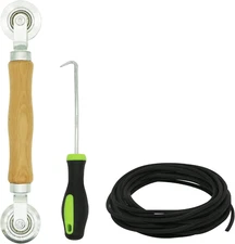 Screen Repair Kit - Screen Roller Tool with Bearing, Screen Retainer Spline(32Ft