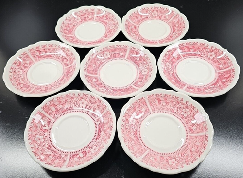 7 Syracuse China Strawberry Hill Pink Cup Saucer Set Vintage Restuarant Ware Lot - Picture 18 of 24