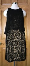 Scarlette Black Lace Overlay Dress 14 Special Occassion Wedding Anniversary