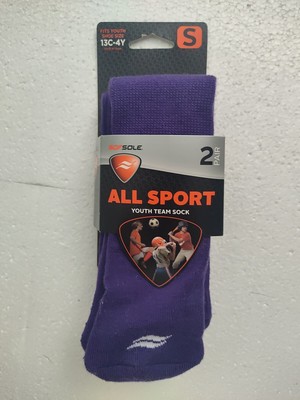 Sof Sole Athletic Performance Sock, Purple Size 13c-4y