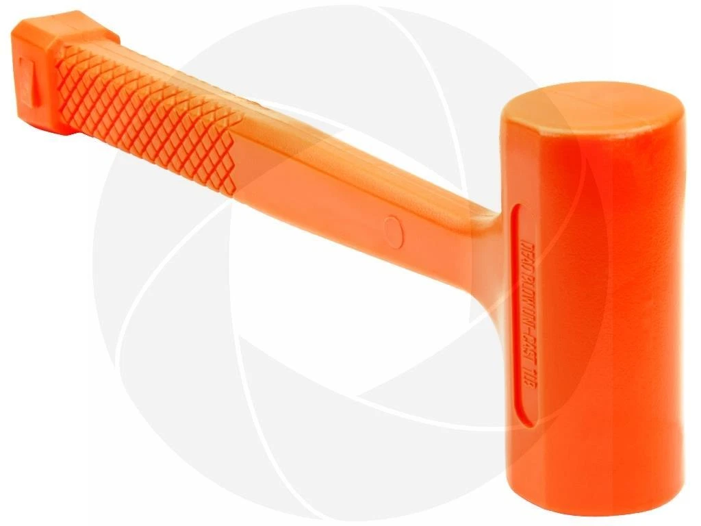 16oz Dead-Blow Orange Rubber Mallet Hammer Auto Repair Woodwork