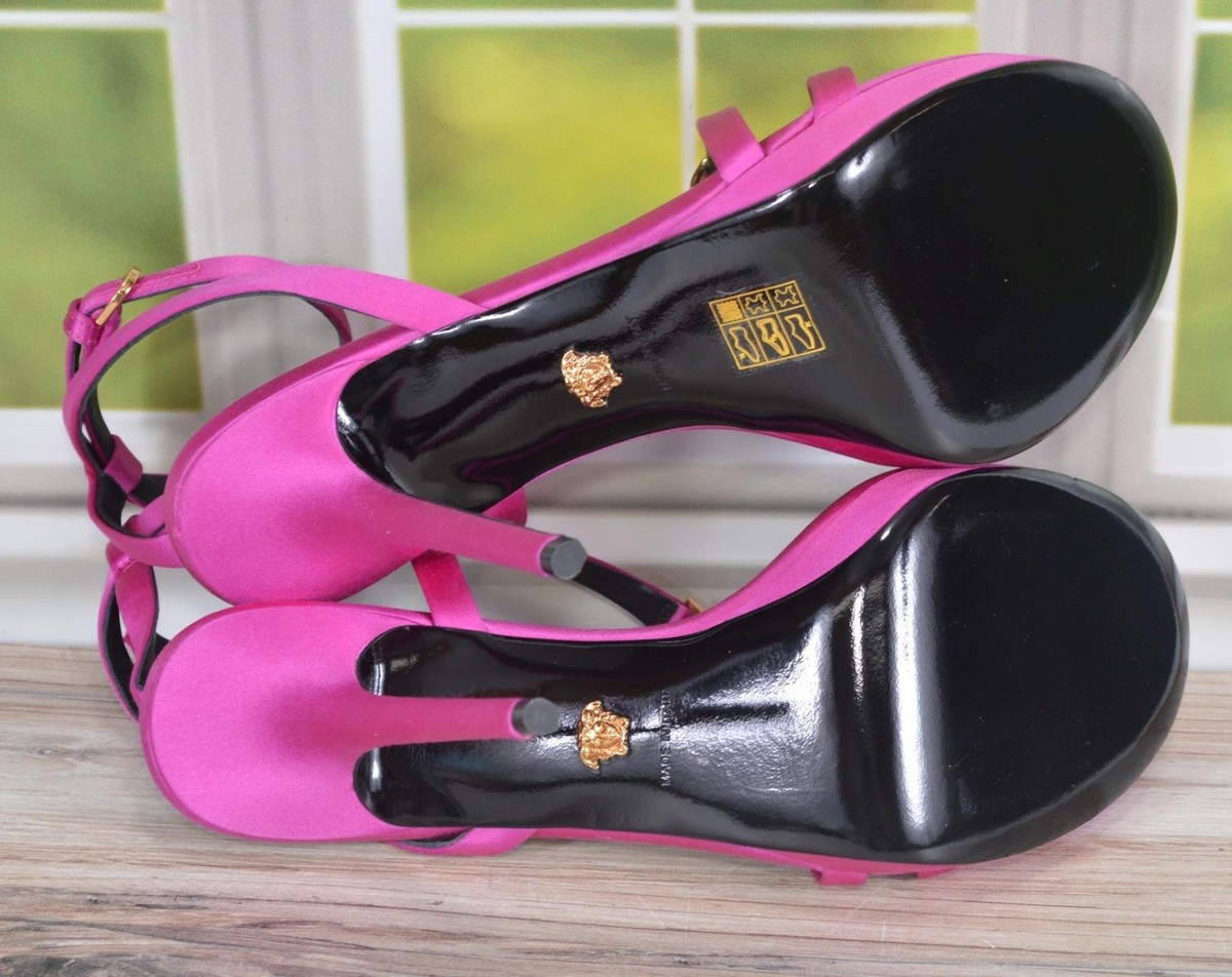 NEW Versace Ora Medusa Strappy Stiletto Heel Platform Sandals