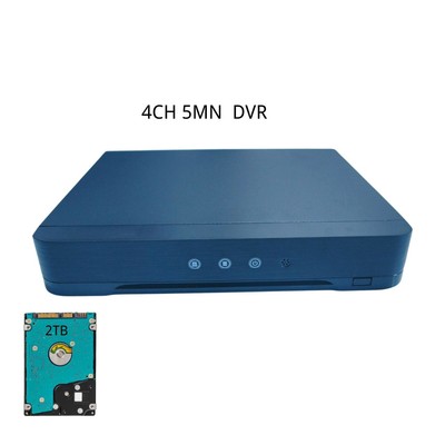 FOXCCO 5in1 AHD 4CH 5MP-N TVI Coaxial Audio 2TB DVR Security Camera System