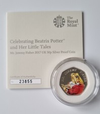 2017, Jeremy Fisher Silver Proof, Ltd Edition 50p