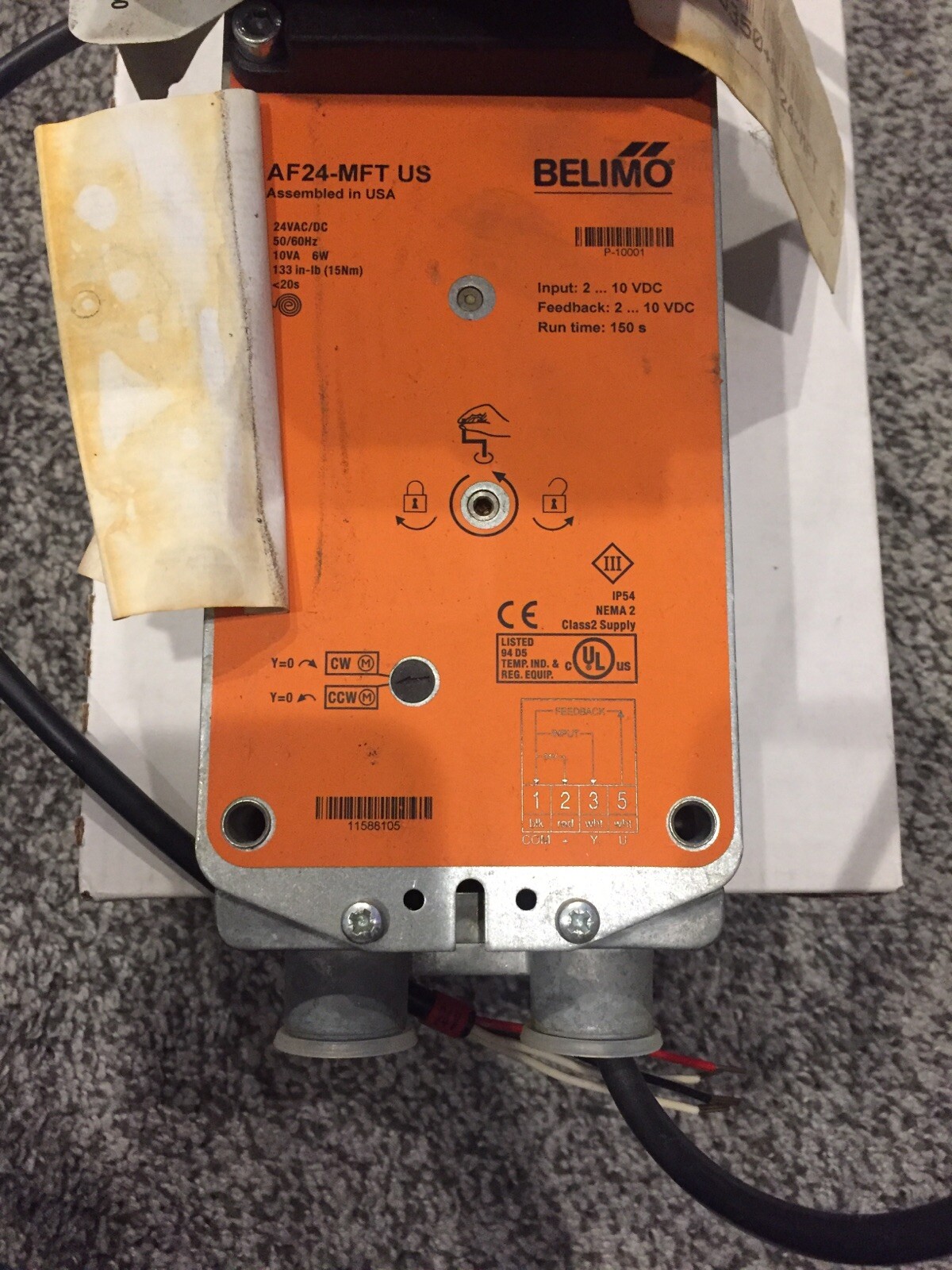 NEW BELIMO B350L+AF24MFT US 3Way Ball Valve & Actuator eBay