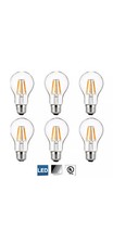 6-Pack Sunlite LED Edison-Style A19 Bulb, 6 Watt, Dimmable, 2700K Warm White