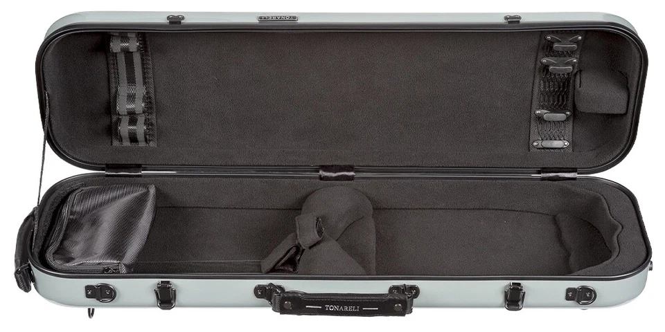Tonareli Violin Oblong Fiberglass Case VNFO 1001 Silver - Image 3 of 4
