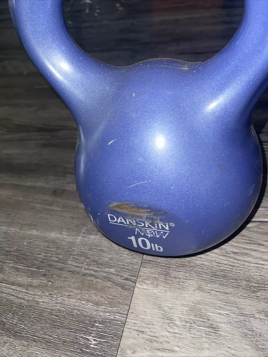 Danskin 10lb. Kettle Bell Plastic Coating Purple Blue Lightly Used