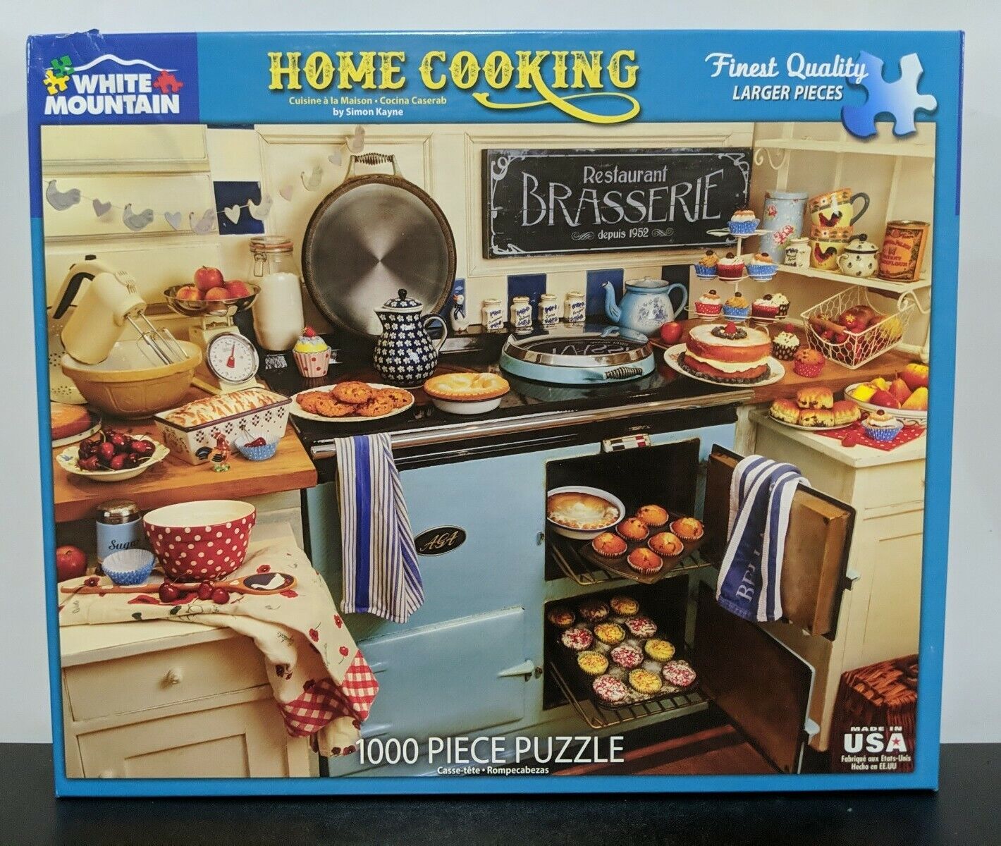 White Mountain 1000 Piece Jigsaw Puzzle "Home Cooking" - Complete