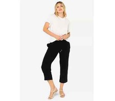 Peace Love World Effortless Regular Travel Trouser-Black-Small A596127 NEW