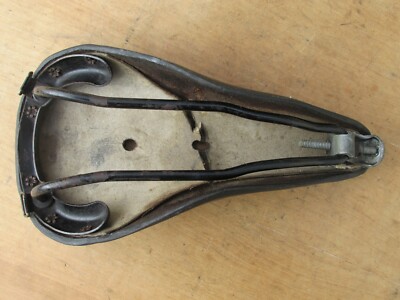 Selle Vélo Vintage Pryma Cuir Marron - Vélo De Course/Course - Fabriquée En France