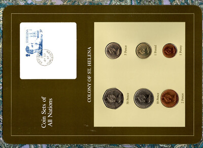 Coin Sets of All Nations St. Helena 1984 UNC 1 Pound 50,10,5,2,1