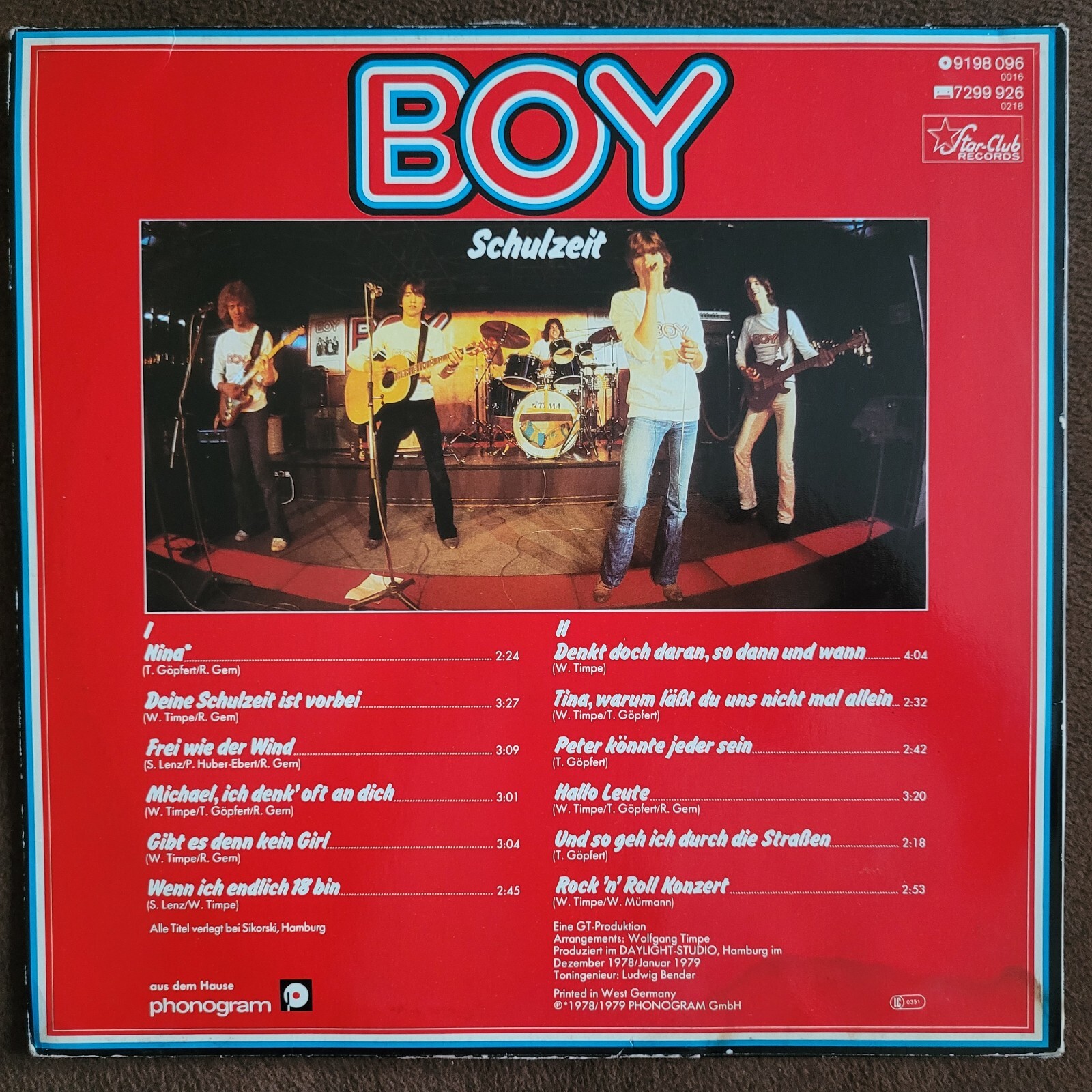 LP 12 BOY Schulzeit 1979 Pop Vinyl Star Club Michael Ich Denk lp-12-boy-schulzeit-1979-pop-vinyl-star-club-michael-ich-denk