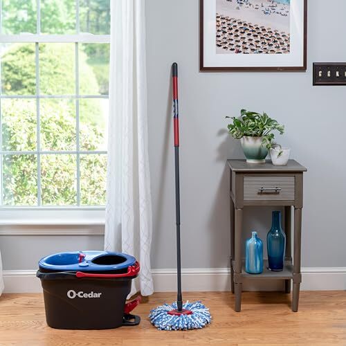 O-Cedar EasyWring RinseClean Microfiber Spin Mop & Bucket Floor
