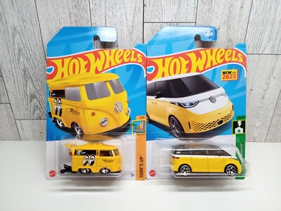 Hot Wheels 2023 Volkswagen ID. Buzz #173 Yellow & Yellow Kool Kombi 