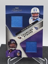 2007 Playoff Prestige Steve McNair /250 Changing Stripes Dual GAME USED JERSEY
