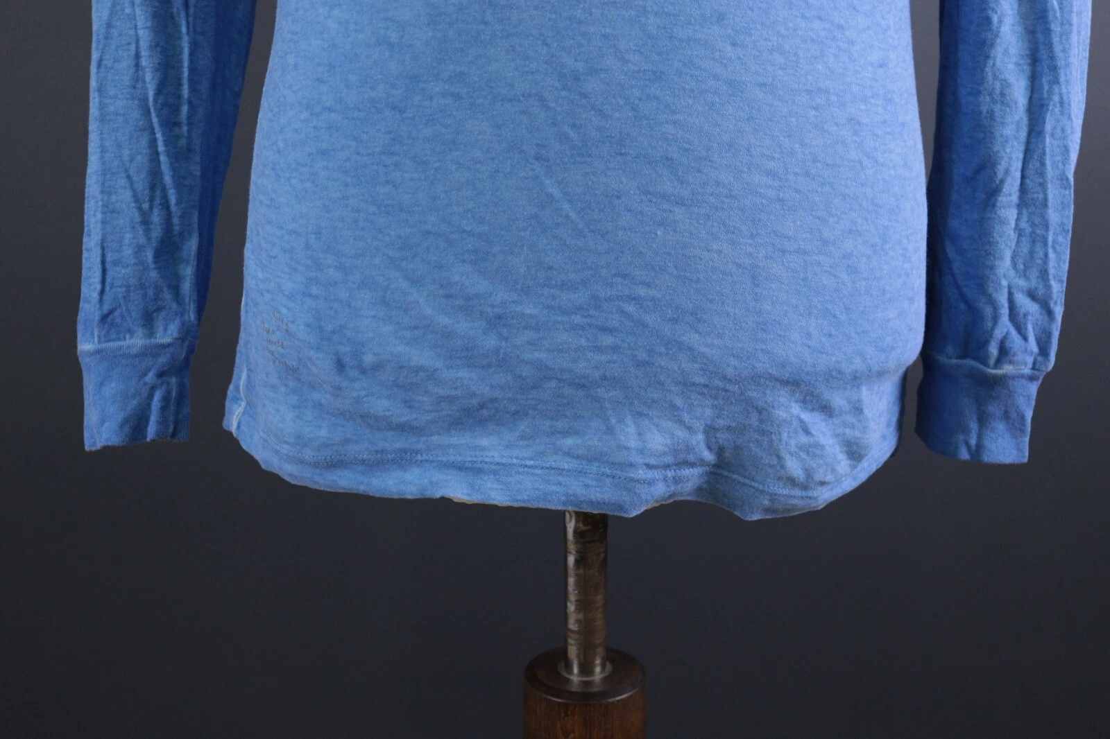 Felpa top DSQUARED2 blu lino manica lunga stampata taglia S