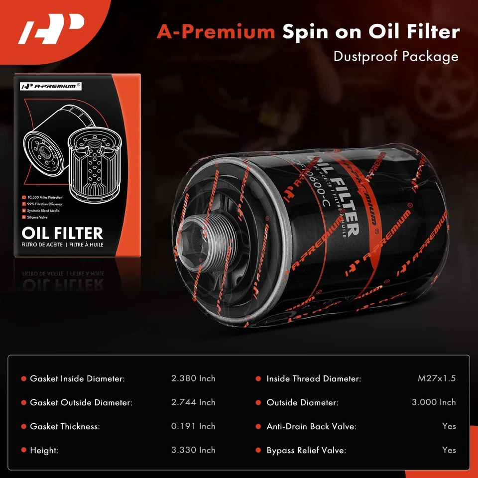 Filtro de aceite de motor para Audi A4 Quattro 2009-2016 A3 2008-2013 Q3 15-18 TT Quattro Foto 2 de 4