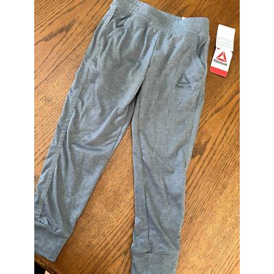 NWT Reebok Slim Jogger Pants- Gray- Kids S 6/6X- 