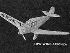PDF File on USB RC Model Airplane Plans: Aeronca Low Wing Rubber Power 16" WS