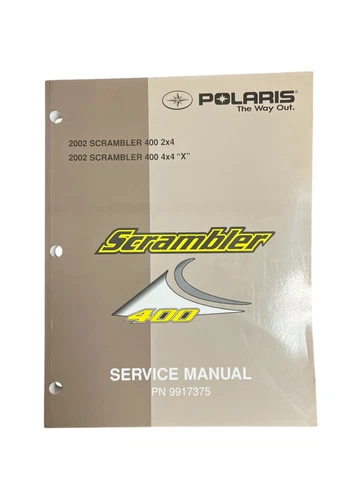 Polaris Scrambler 400 2x4, 400 4x4 "X" 2002 Service Manual PN 9917375