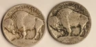 Lot of Two, 1913 and 1913d Type 1 Buffalo Nickels 1696