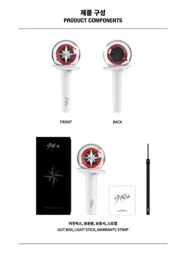 STRAY KIDS OFFICIAL LIGHT STICK VER.2 w/ Tracking,Strap FANLIGHT MD GOODS SEALED - Picture 4 of 15