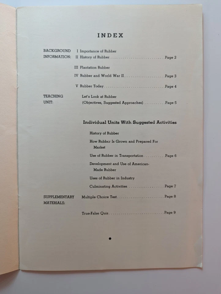 Vintage B F Goodrich Teacher's Manual for The Story of Rubber Booklet - Image 2 of 4