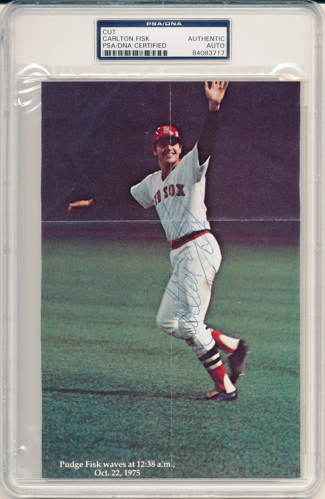 Pudge Boston Pudge Autographed Signed Boston Red Sox CARLTON FISK Vintage 5x8 ...
