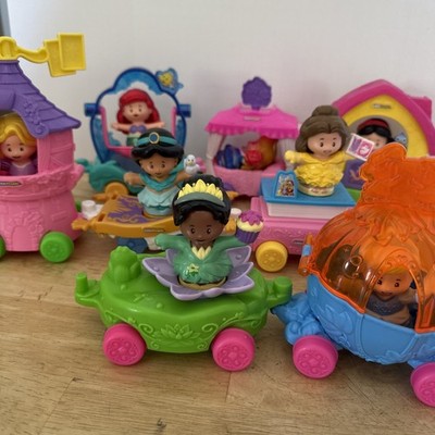 Little People Disney Princess Parade 8 Float Trains + 8 Figures Lot