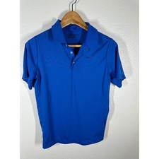 Nike Golf Polo Shirt Kids Large Blue Dri-FIT Short Sleeve Athletic 7063