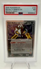 2005 Pokemon EX Rocket's Raikou EX Deoxys - Holo 108 / 107 PSA 7 NM Card TCG