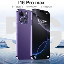 I16 Pro Max 5G Unlocked Cell Phone 128GB Android Smartphone DualSIM Cheap Mobile