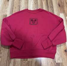 Disney Walt Disney World Mickey Mouse Red Crewneck Pullover Sweatshirt XS