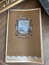 VINTAGE 1948 Santa CATALINA Island SOUVENIR Map and Guide BEAUTIFUL FULL COLOR