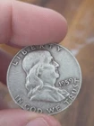 1959 Franklin Silver Half Dollar 90% US Coin Benjamin Franklin Vintage