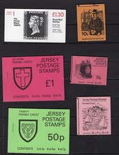 Assortment of 6 Mint booklets from U. K. (Great Britain) & Jersey 1975-1981